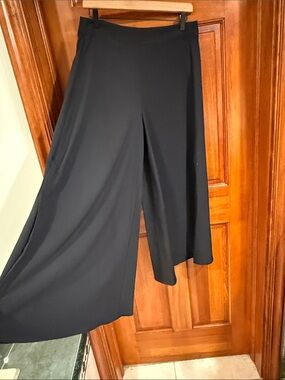 Wide-Leg Black Palazzo Pants for Women